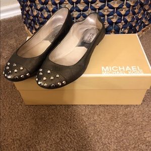 Michael Kors studded grey flats